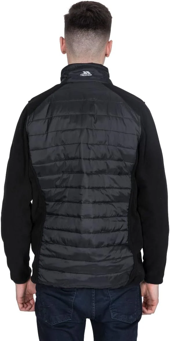 Trespass Mens Saunter Hybrid Padded Jacket Black - Image 2