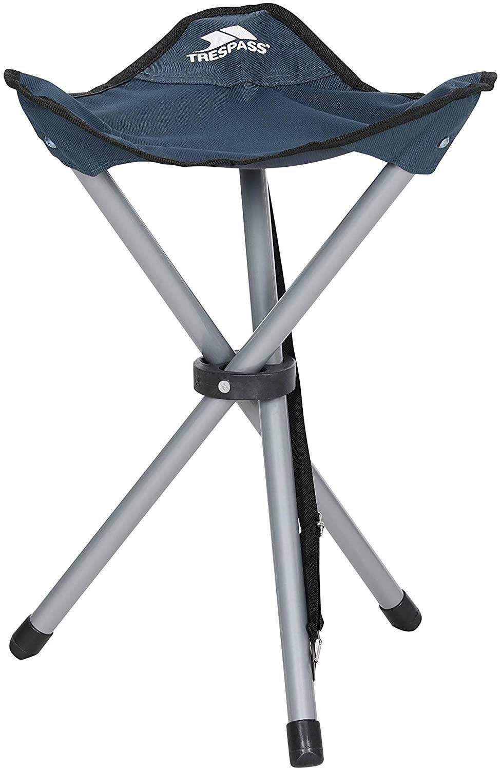 Trespass Ritchie Camping Fishing Folding Tripod Stool Seat Chair + Carrying Bag - Image 11
