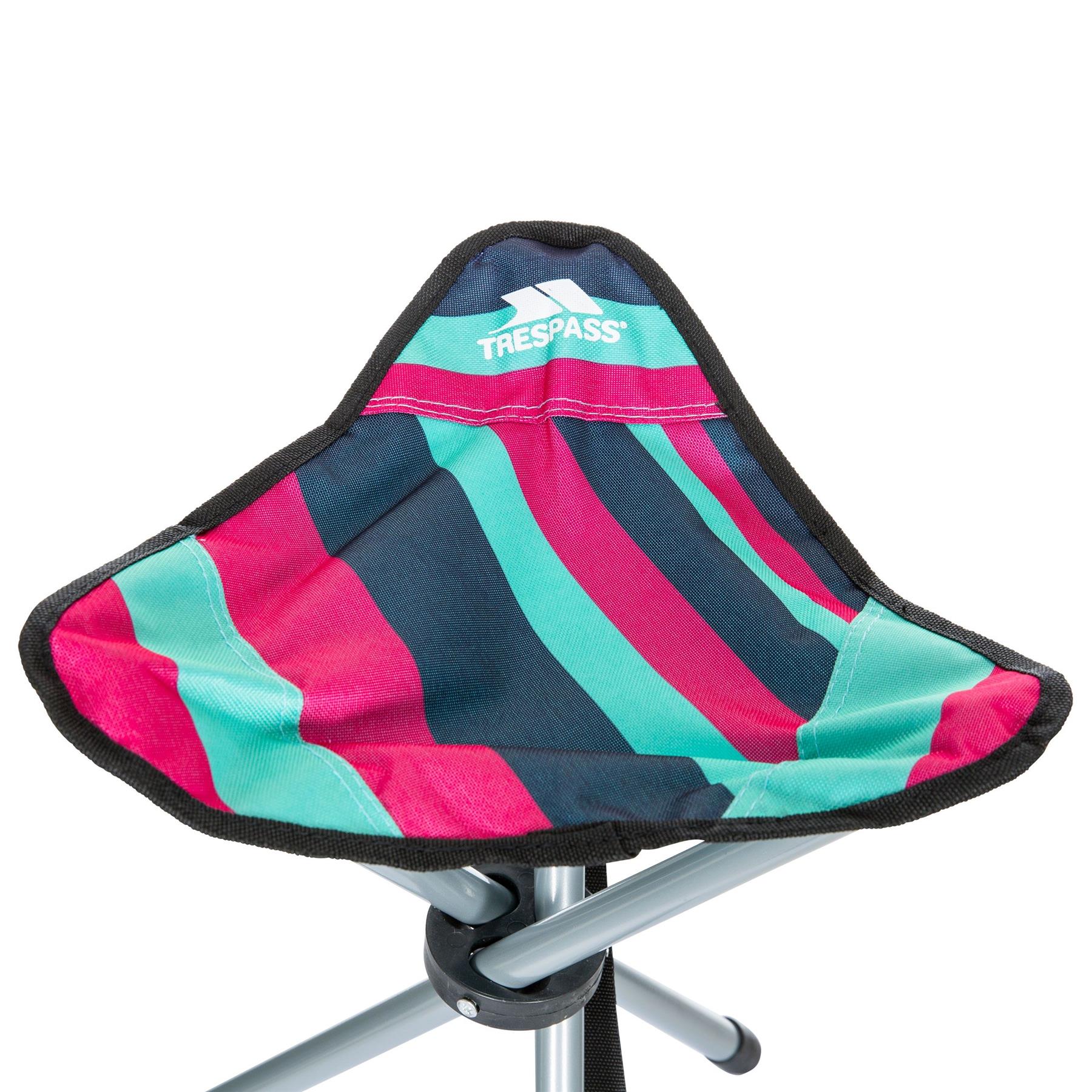 Trespass Ritchie Camping Fishing Folding Tripod Stool Seat Chair + Carrying Bag - Image 5