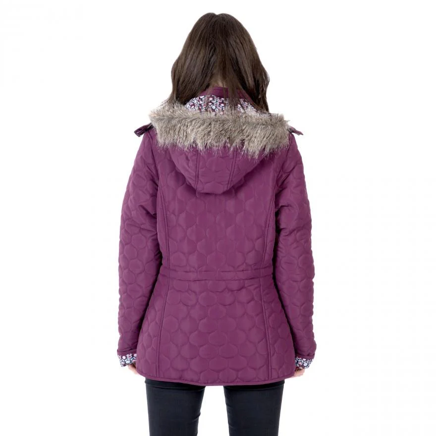 Trespass Womens Jenna Jacket Waterproof Qulited Padded Hooded Coat - Image 10