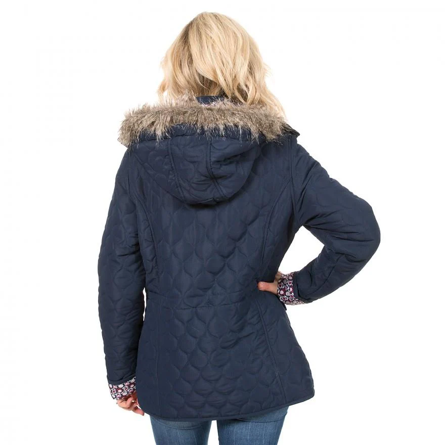 Trespass Womens Jenna Jacket Waterproof Qulited Padded Hooded Coat - Image 4