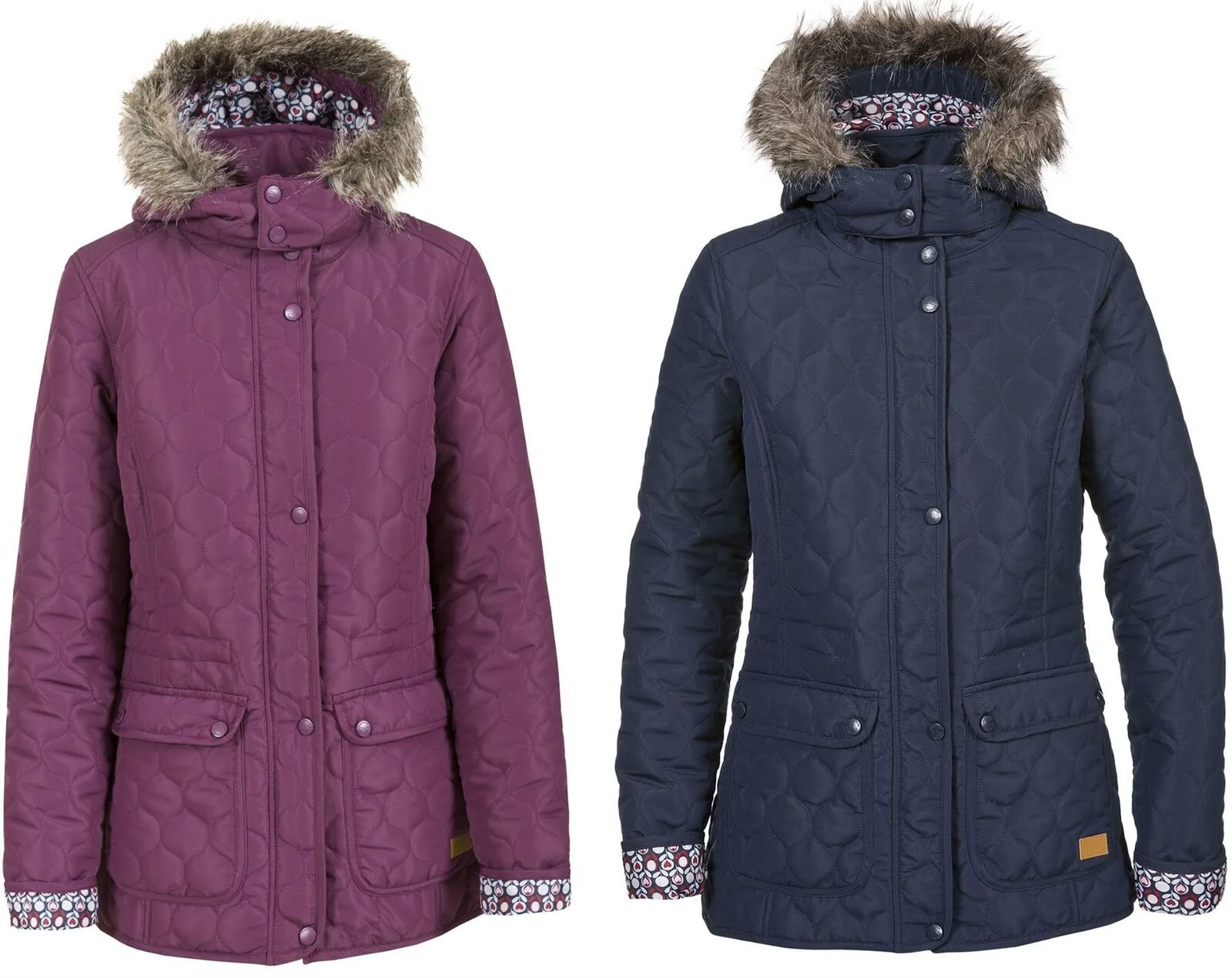 Trespass Womens Jenna Jacket Waterproof Qulited Padded Hooded Coat - Image 7