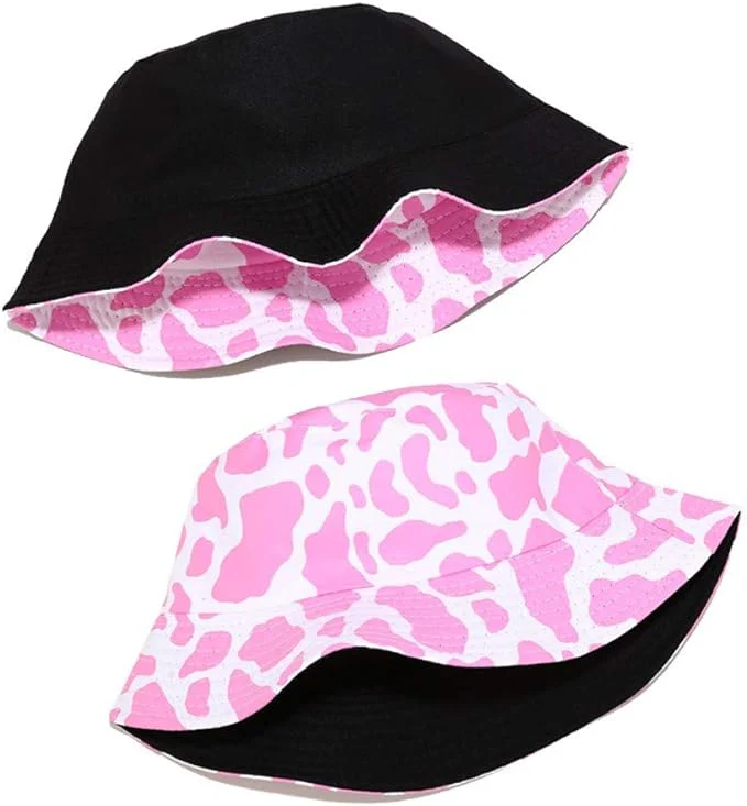 Unisex Cow Print Bucket Hat Reversible - Image 3