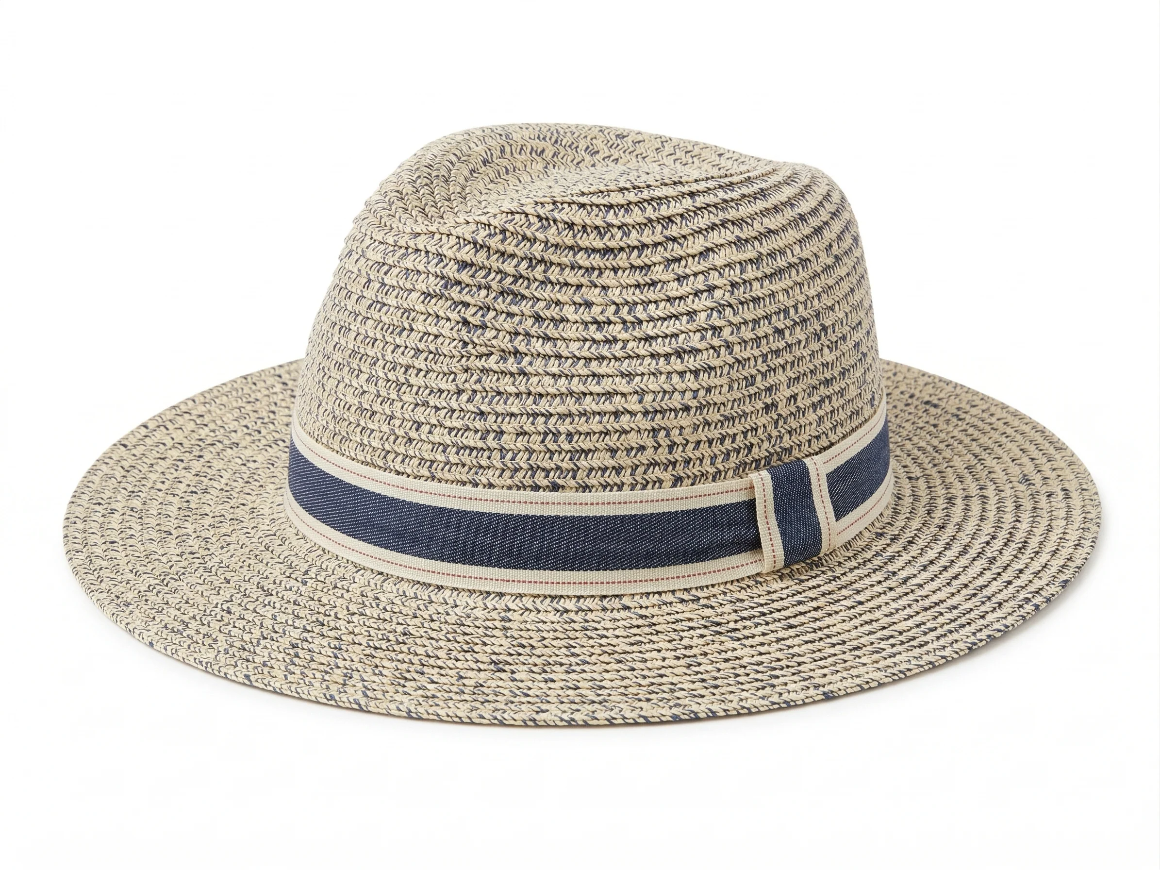 Women's Paper Straw Hat Fedora Panama Wide Brim - Image 2