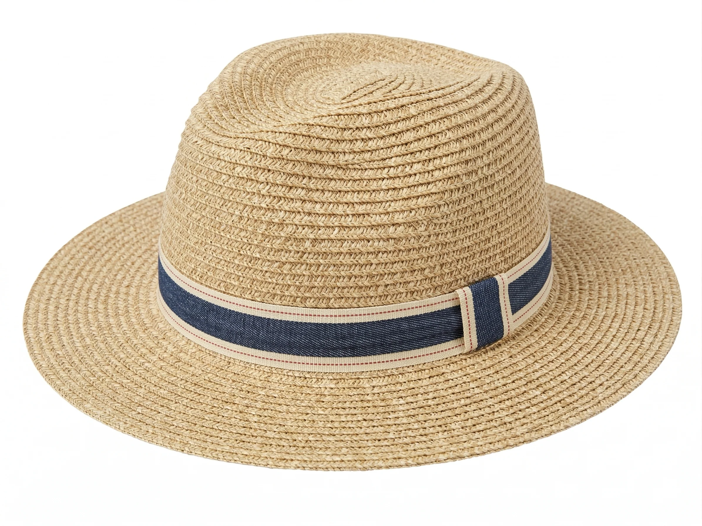Women's Paper Straw Hat Fedora Panama Wide Brim - Image 3