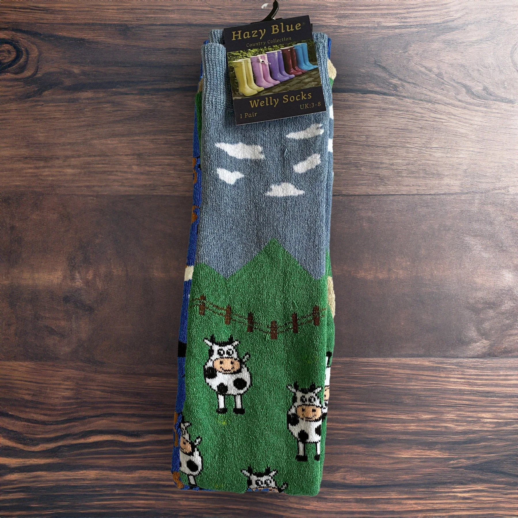 Hazy Blue Welly Socks (Sizes 3-8) - Image 21