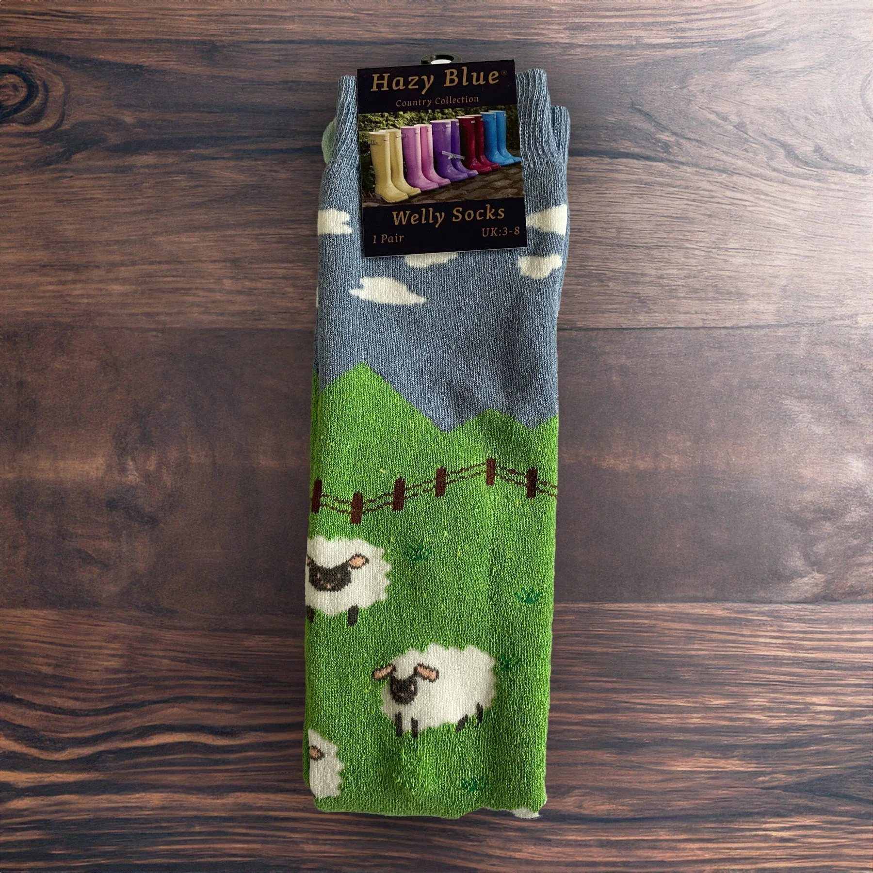 Hazy Blue Welly Socks (Sizes 3-8) - Image 24