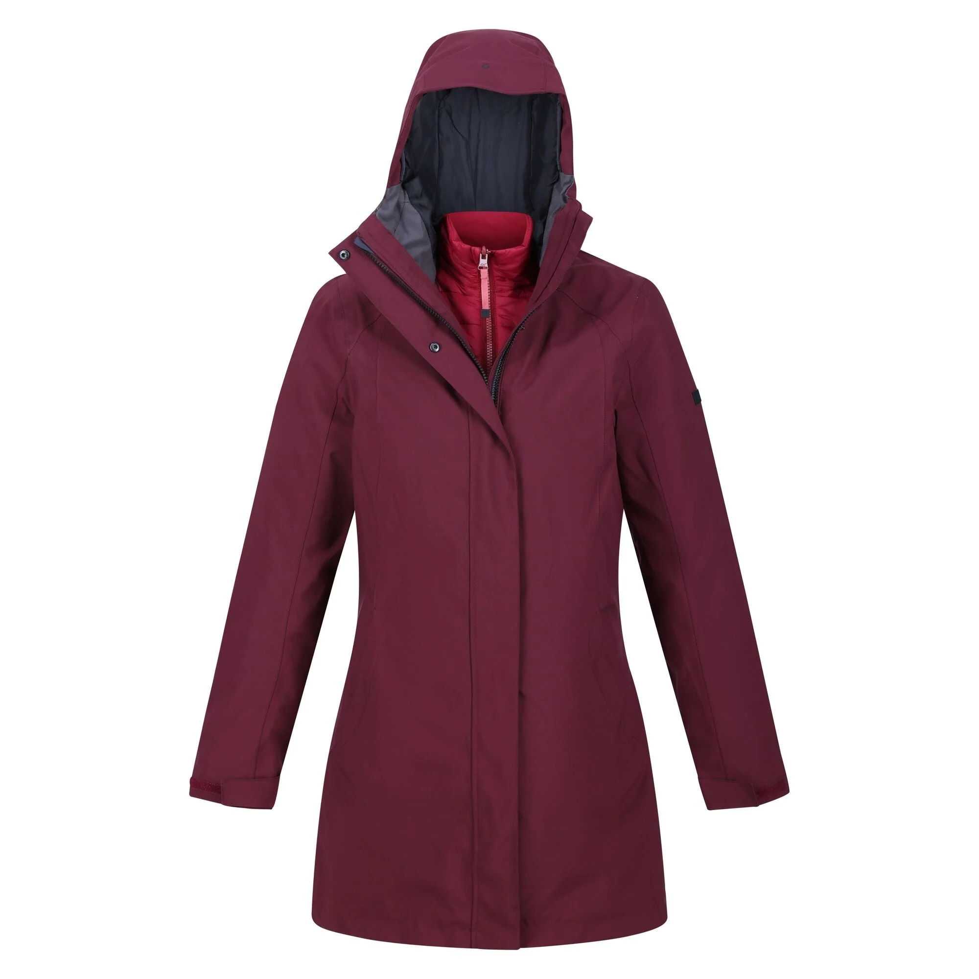 Women's Denbury IV 2 in 1 Waterproof Jacket | Burgundy Rumba Red - Image 11