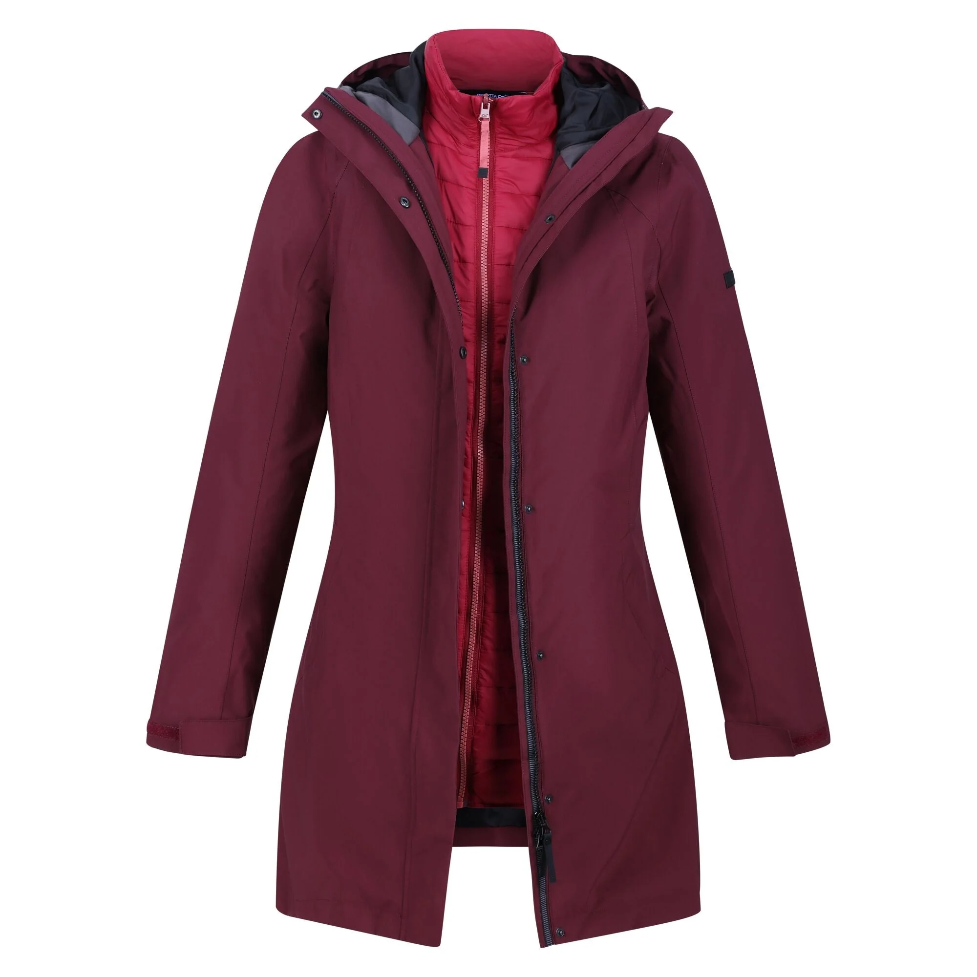 Women's Denbury IV 2 in 1 Waterproof Jacket | Burgundy Rumba Red - Image 12
