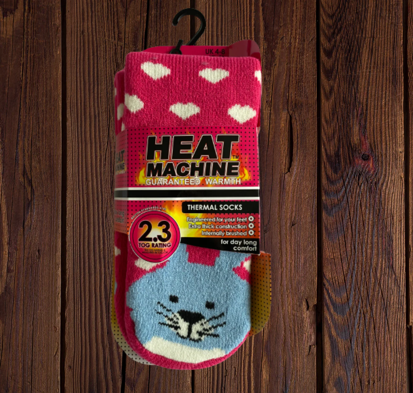 Womens Heat Machine Socks with Patterns Thermal Tog 2.3 Warm Winter Socks - Image 3
