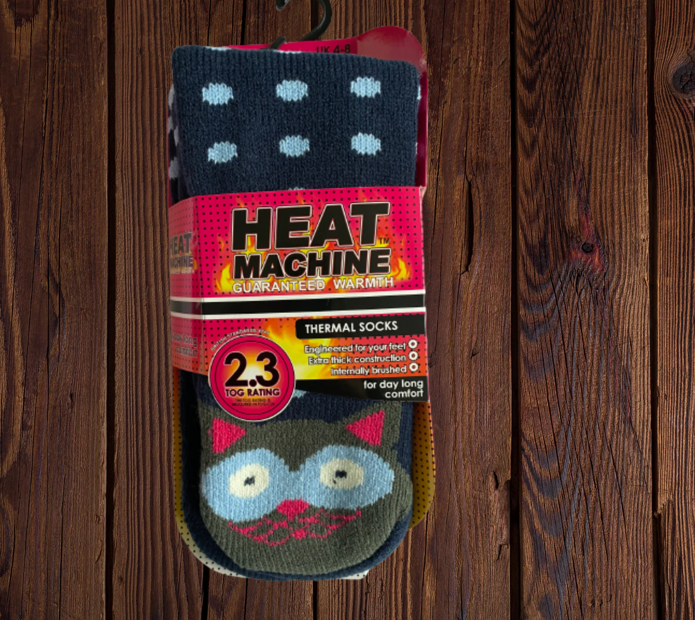 Womens Heat Machine Socks with Patterns Thermal Tog 2.3 Warm Winter Socks - Image 5