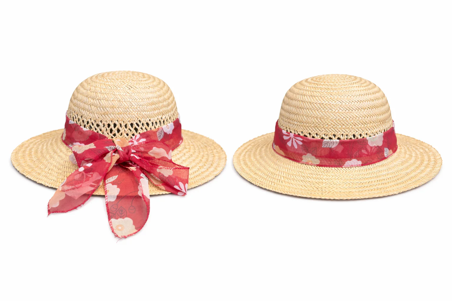Women's Summer Sun Straw Beach Hat with ribbon - Image 6